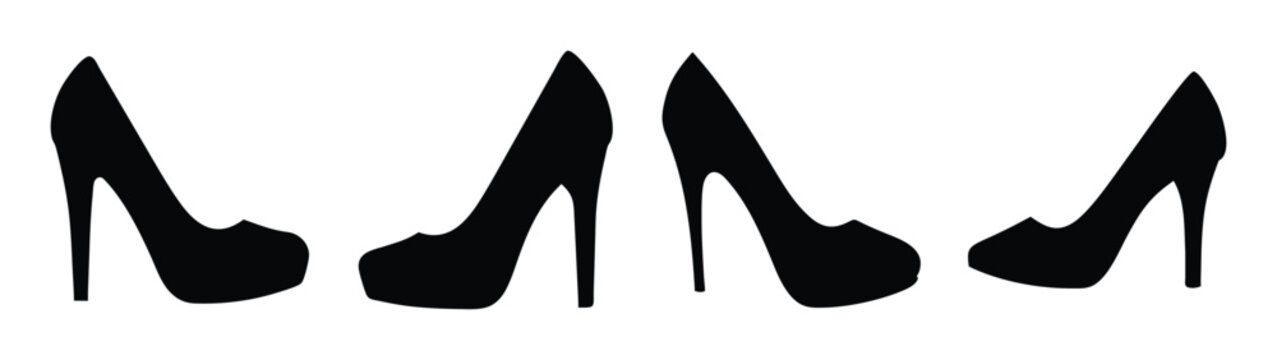 Find the perfect pair of black high heel shoes silhouette fashion footwear for women online