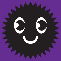 Set of geometric smiling face icons in black and white.Collection of vector smiley faces in different geometric shapes including circle, heart, triangle, and star, ideal design or branding.EPS10/AI.