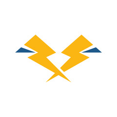 Dynamic Lightning Bolt Mountain Logo