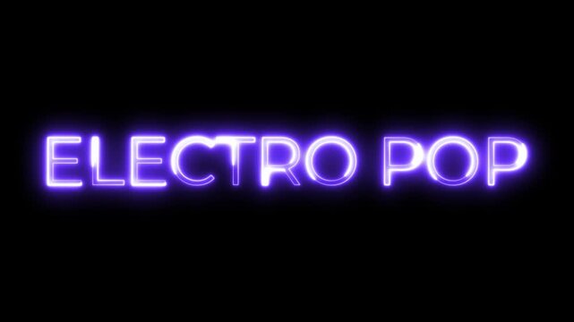 Electro Pop Neon Text Animation | Modern Music Visual