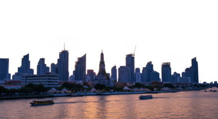 Cityscape isolated on transparent background