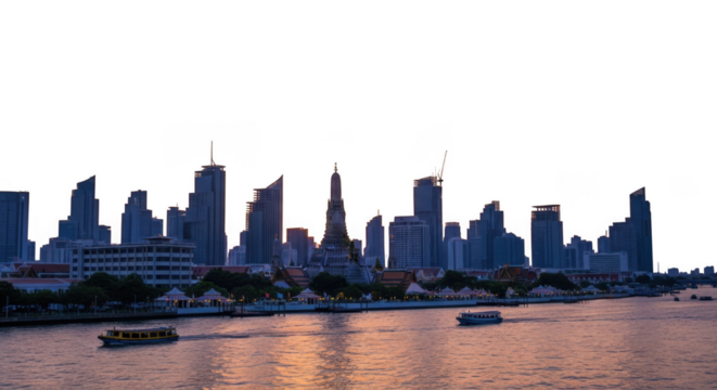 Cityscape isolated on transparent background