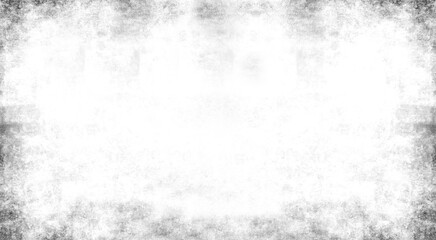 Illustration of distressed grunge border surrounding a bright white area isolated on transparent background