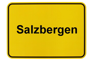 Illustration eines Ortsschildes der Gemeinde Salzbergen in Niedersachsen	
