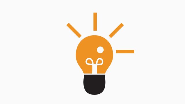 light bulb  icon animation illustration simple 