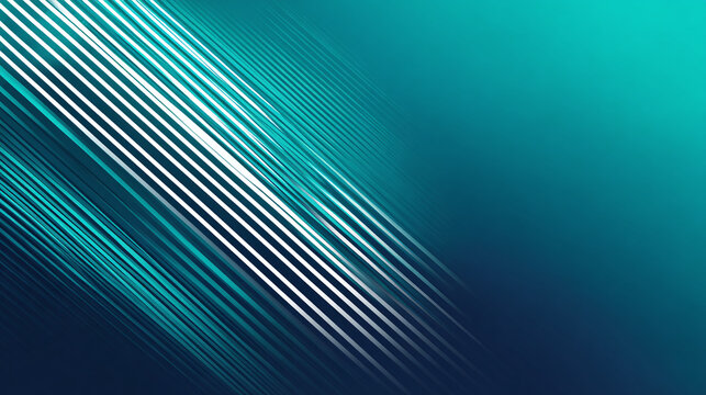 Abstract teal background with diagonal stripes and gradient lighting, creating a modern and elegant feel - Powered by Adobe