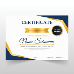 Fototapeta premium Elegant Certificate Template for Achievement Award