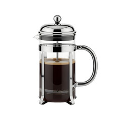 French press coffee maker, perfect for cafe, brewing, barista, espresso, and morning drink design projects. isolated on white or transparent background.PNG format.