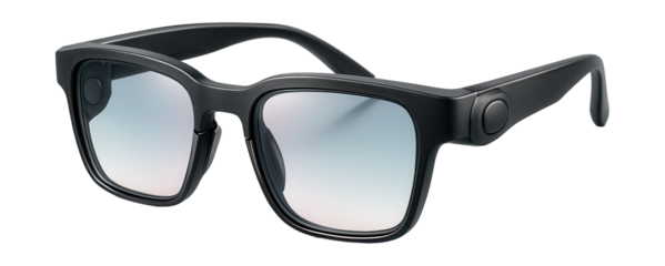 Smart glasses featuring eye strain sensors and adjustable lenses.