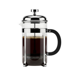 French press coffee maker, perfect for cafe, brewing, barista, espresso, and morning drink design projects. isolated on white or transparent background.PNG format.