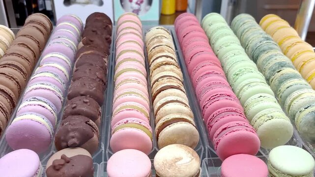 colorful macaron dessert in a box