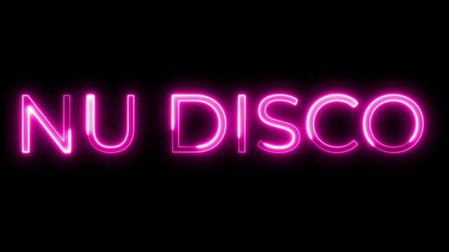 Nu Disco Neon Text Animation  | Retro Dance Music Motion Graphic