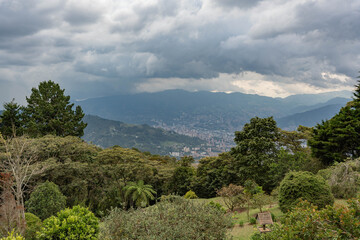 mountain landscape with clouds