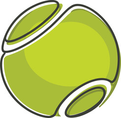 Abstract Green Tennis Ball Graphic sport game