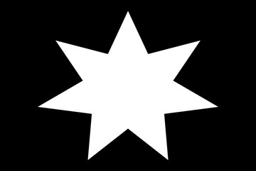 Rectangle frame with star inner borders. Rectangular shape with star inside edges.