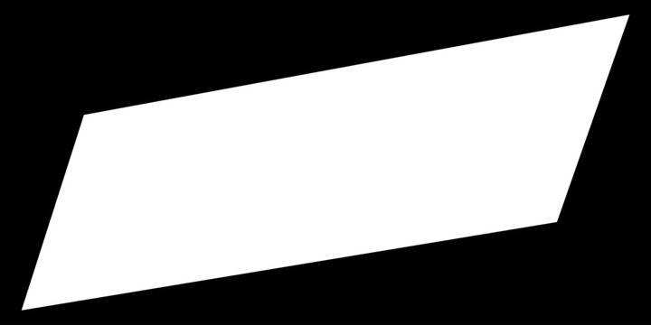 Rectangle frame with parallelogram inner borders. Rectangular shape with parallelogram inside edges.