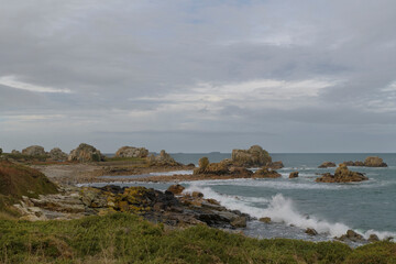 Paysage de mer à Plougrescant en Bretagne