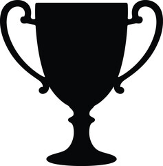 Black silhouette of a trophy cup award winner