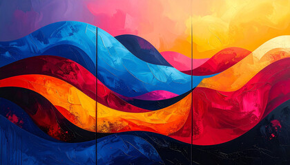 Abstract backdrop illustration with multi colored design generated by ai
1