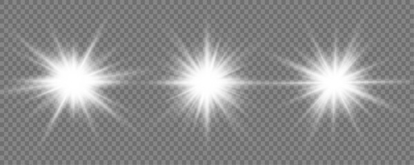 Neon white light streaks swirl dynamically with sparkling stars. Lens flare enhances the energetic glow. Perfect for futuristic or party artwork. © dedstock