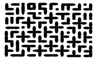 Random geometric pattern abstract design simple and minimal black and white