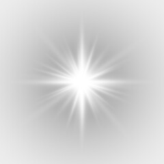 White sparkle overlay with glowing dust and soft blur light. Transparent magic effect for poster, card, or fantasy art. Vector image. PNG