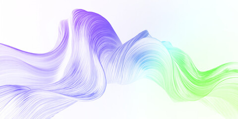 Neon spectral waves flow across a smooth liquid background, forming iridescent gradients. The soft motion highlights 3D depth. A contemporary abstract wallpaper concept. PNG