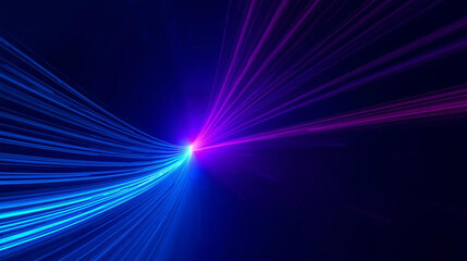 Vibrant Burst Abstract Light Trails in Blue and Pink