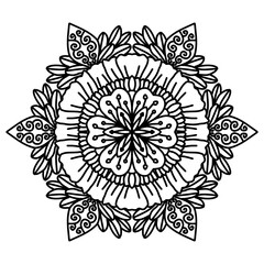 flower mandala coloring
