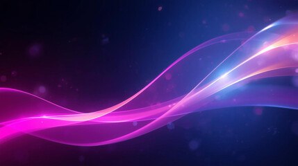 Abstract background with vibrant, glowing wavy lines in dynamic pink, purple, and blue. A modern, futuristic design perfect for technology, digital art, energy, and elegant presentations