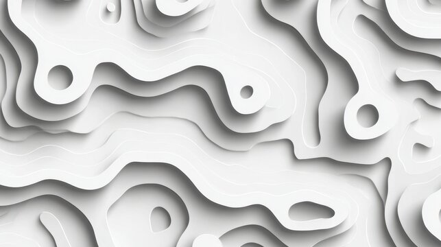Abstract wavy background in white and gray tones