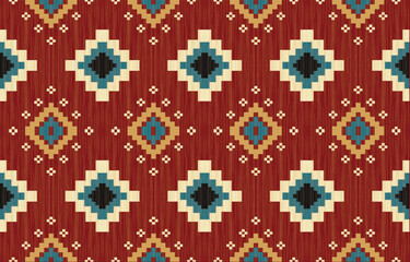 Southwest Native American seamless pattern, boho tribal Aztec Navajo geometric textile design, desert ethnic fabric background.