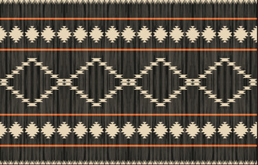 Southwest Native American seamless pattern, boho tribal Aztec Navajo geometric textile design, desert ethnic fabric background.