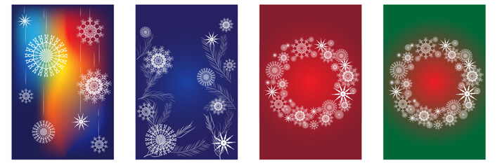 Merry Christmas and Happy New Year greeting cards. Vector illustration concepts for backgrounds, greeting cards, invitations, website banners, social media banners, and marketing materials.
