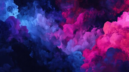 Vivid Colorful Cloudscape with Pink Blue Purple Hues Artistic Abstract Background