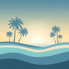 Fototapeta premium palm tree on the beach