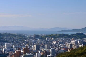 Obraz premium 松山城からの眺望・西方面（愛媛県・松山市）