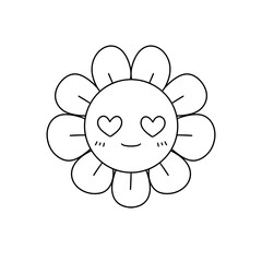 A flower with a heart on it