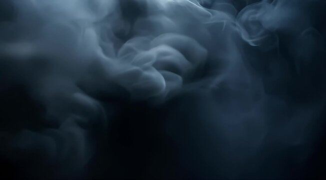 Dark smoke moving rhythmically with ambient beats 