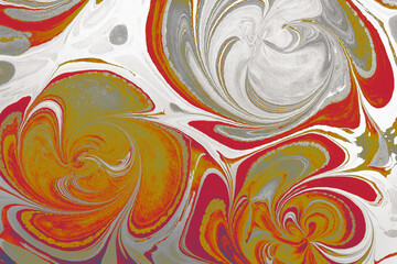 Ebru  marbling with floral patterns. Unique art  marbling  texture  background