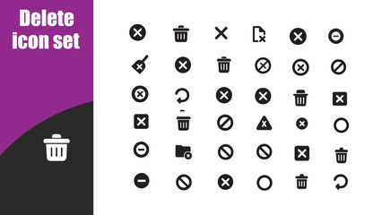 Delete  icon set