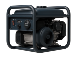 Gas-powered generator with electric start for easy activation in a workshop.