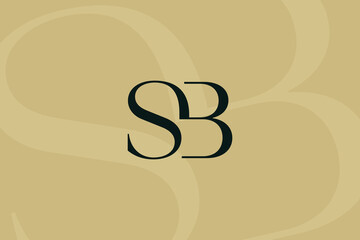 SB or BS letter logo icon design. Classic style luxury initials monogram.