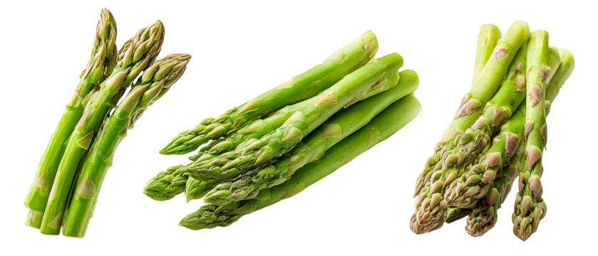 Fresh green asparagus spears arranged in a visually appealing manner, showcasing their texture and color, ideal for culinary use or healthy eating promotions