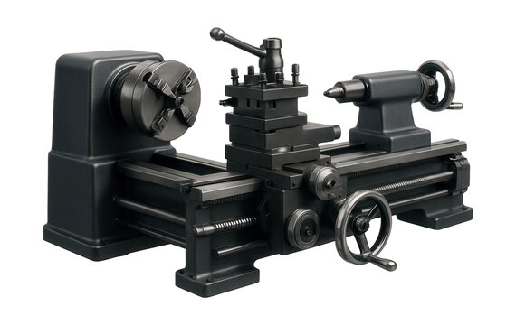 Engine lathe with quick-change tool post, perfect for automotive repair shops. - Powered by Adobe