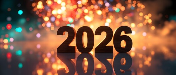 new year 2026 in night