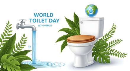 World toilet day promoting water conservation and sanitation awareness