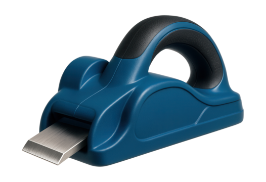 Compact mini planer with a single blade, ideal for hobbyist woodworkers.