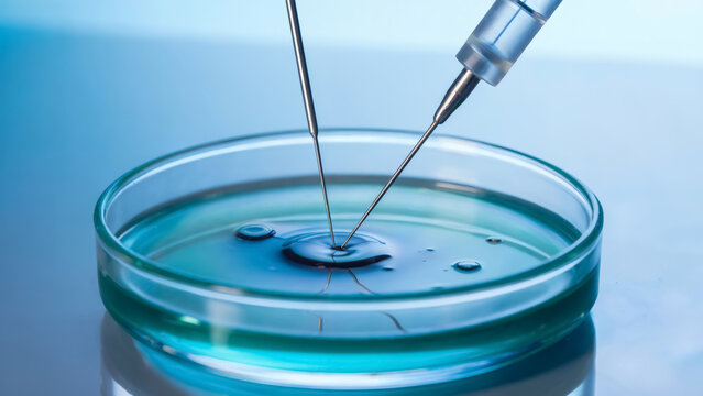 Delicate cell manipulation with microinjection for genetic research and cutting-edge biotechnology innovation