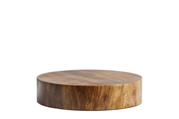 Wooden podium isolated on transparent background. Wooden podium with a podium isolated on white background.